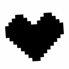 Pixel Heart Icon: Retro 8-bit Love Symbol