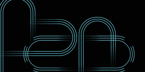 Abstract linear maze background. Black and white. Vector illustration, flat design