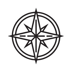 Compass Rose Vector Icon