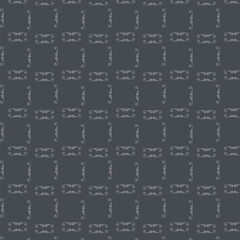 Minimal square tile pattern with soft floral lines on dark gray background

