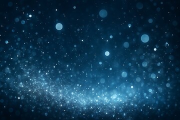 Obraz premium Sparkling blue bokeh background with soft light effects in a dreamy ambiance