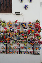 Naklejka premium Colorful Ceramic Pots and Planters in Spain