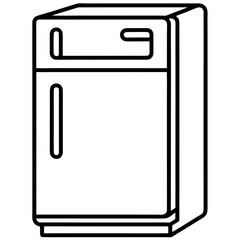Minimal Fridge Line Icon
