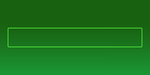 This digital image showcases shades of green with a neon green rectangular outline, providing a stark geometric form against a muted gradient backdrop and offering a futuristic vibe