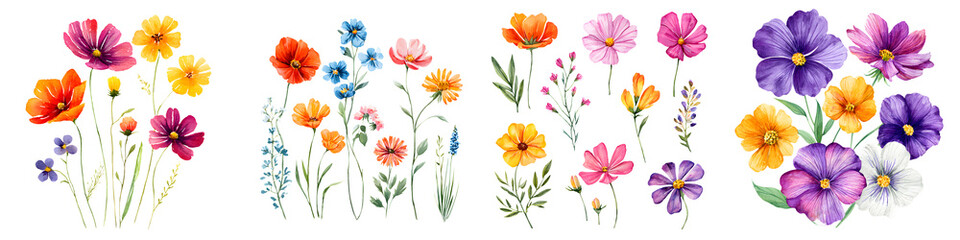 Watercolor Flower Arrangements: Delicate Floral Illustrations