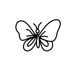 butterfly line icon