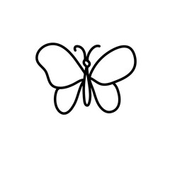 butterfly line icon