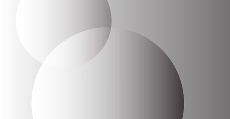 Two overlapping light gray circles subtly emerge from a gradient backdrop that transitions from a crisp white to a muted gray, creating a modern and minimalist aesthetic