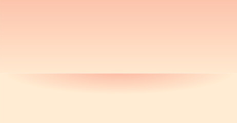 Minimalistic aesthetic featuring a soft peach color gradient across a flat rectangular surface with a subtle shadow, creating a calm and inviting scene with light and depth