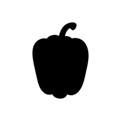 Bell pepper silhouette vector flat illustration design.