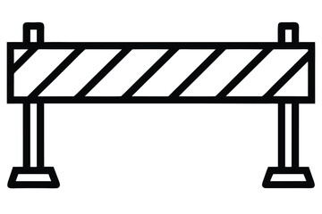 Barrier Icon Style line art vector illustration