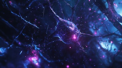 Nerve cell, detailed illustration