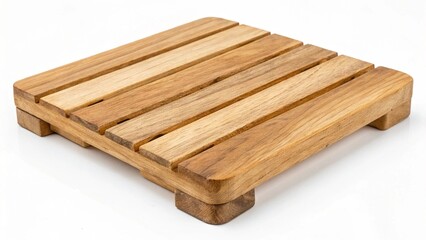 Rustic wooden pallet isolated on white background