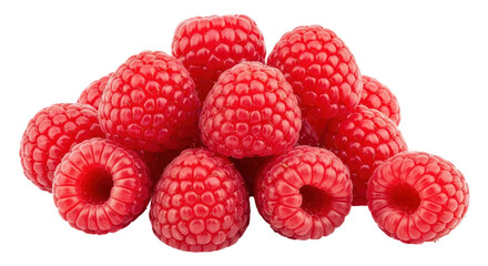 Isolated Pile of Raspberries