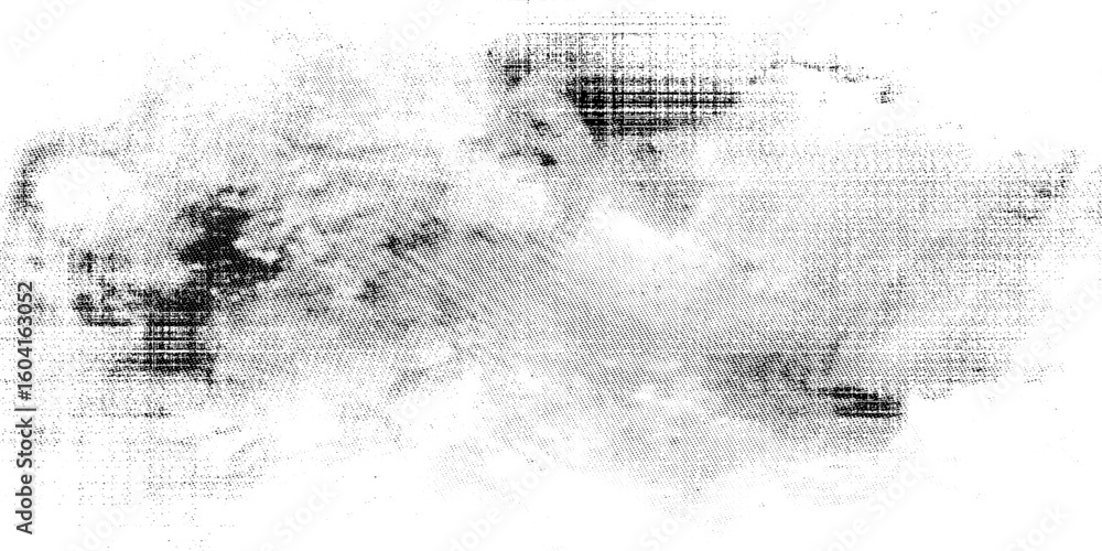 Poster abstract vector torn monochrome halftone background. scrathed dotted texture element. diagonal compo