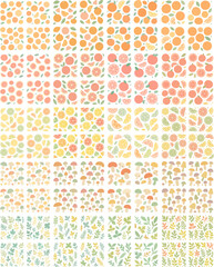 Seamless Pattern with Fruits and Plants.