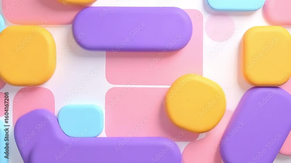 Aufkleber pastel blocks background animation loop for wallpaper and presentation design resource aesthetic vis