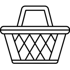 Minimal Shopping Basket Icon