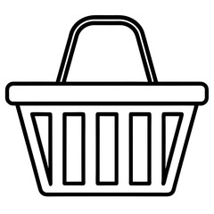 Minimal Shopping Basket Icon