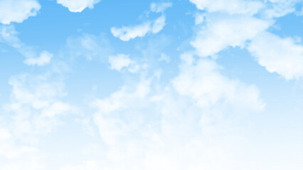 Background with clouds on blue sky. Vector background. 