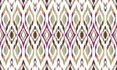 Ethnic ikat seamless pattern.beautiful pattern. floral embroidery, bohemian style, abstract flower art print ,ethnic ikat abstract art. seamless fabric. ikat design for fabric, wallpaper.