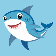 Cute shark isolate 