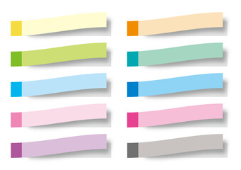 カラフルな付箋のセット
Set of colorful sticky notes