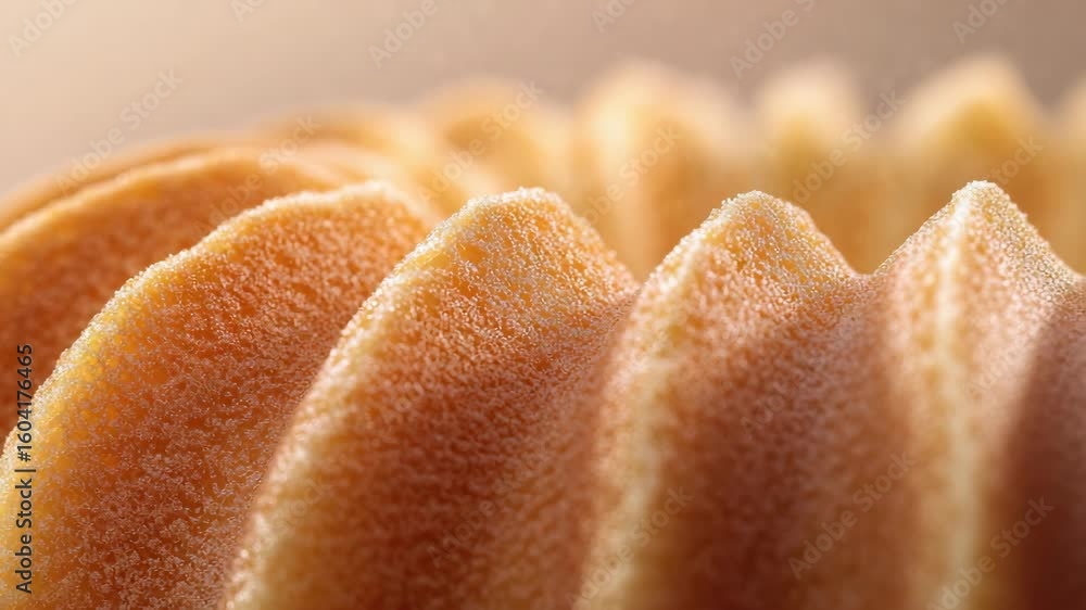 Poster close-up of soft, wavy textured object with warm color palette