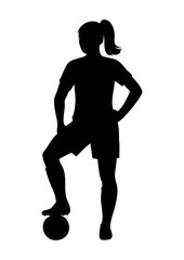 soccer player silhouette