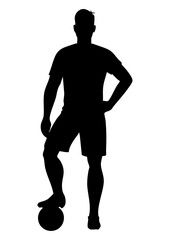 soccer player silhouette