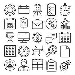 set of business icons