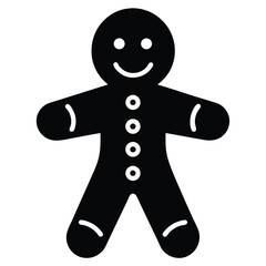 gingerbread man vector icon