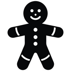 gingerbread man vector icon