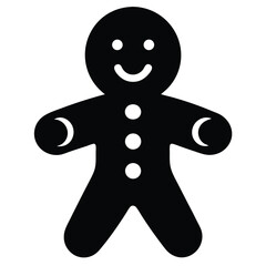 gingerbread man vector icon