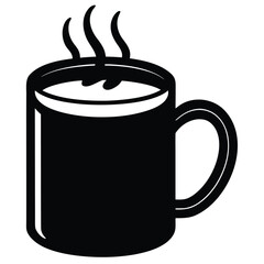 hot cocoa mug vector icon