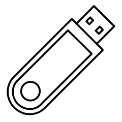 Minimal USB Flash Drive Vector