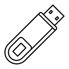Minimal USB Flash Drive Vector