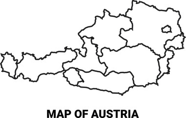 Editable Vector Map of Austria Regions