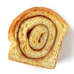 Fototapeta premium Golden Spiral Pastry with Cinnamon Swirl