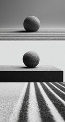 Monochromatic sphere on various textured surfaces