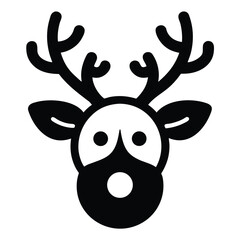rudolph nose vector icon
