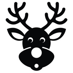 rudolph nose vector icon