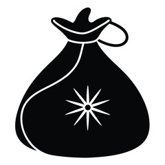 santa s bag vector icon