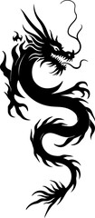 Obraz premium Tribal Dragon Tattoo Silhouettes