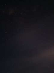 An endless ocean of stars in the night's darkness, with a faint orange glow on the horizon. Capturing the stunning mystery and wonder of the universe