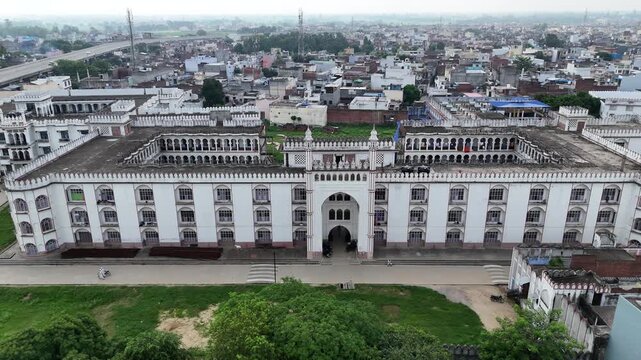 An arial 4k footage of hostel of Darul Uloom univercity of Deoband,&nbsp;Saharanpur