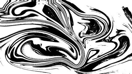Black and White Liquid Marble Pattern - Monochrome Abstract Background. 