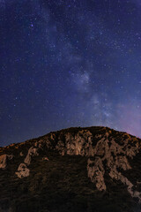 night sky with stars and milky way