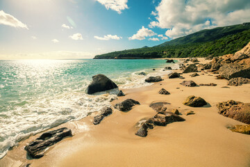 Galapinhos Beach Sunny Day Rocky