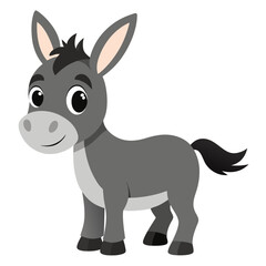 Cute donkey isolated 